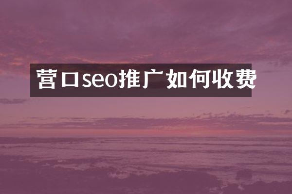 营口seo推广如何收费