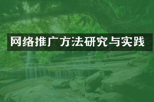 网络推广方法研究与实践