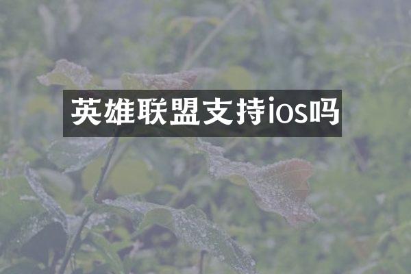 英雄联盟支持ios吗