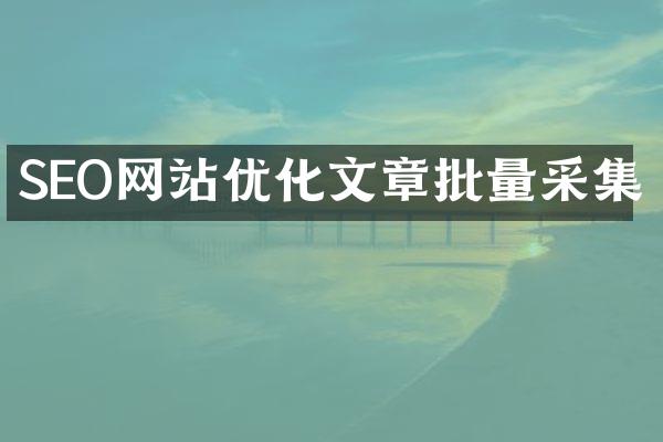 SEO网站优化文章批量采集