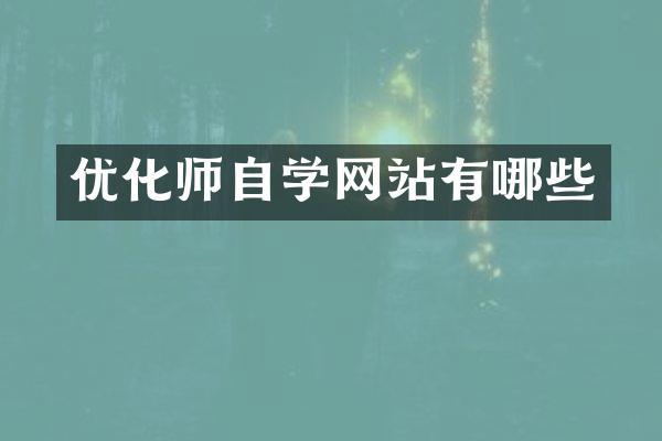 优化师自学网站有哪些