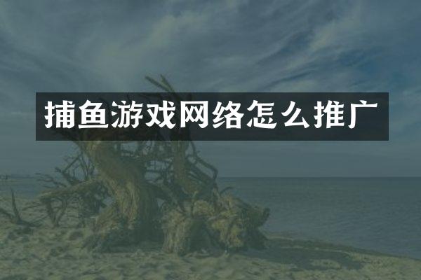 捕鱼游戏网络怎么推广