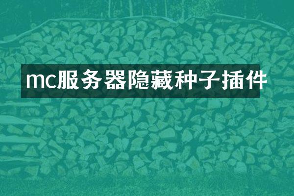 mc服务器隐藏种子插件