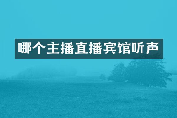 哪个主播直播宾馆听声