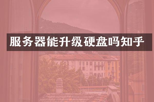 服务器能升级硬盘吗知乎