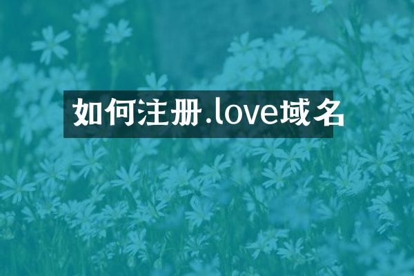 如何注册.love域名