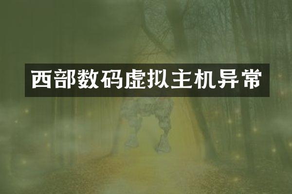 西部数码虚拟主机异常