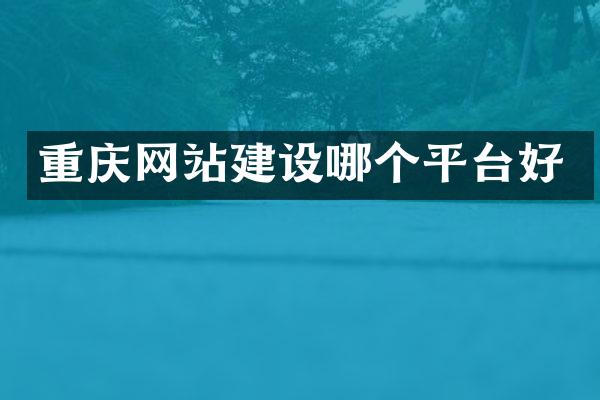 重庆网站建设哪个平台好