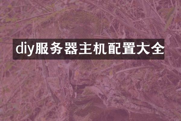 diy服务器主机配置大全