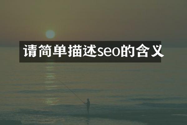 请简单描述seo的含义