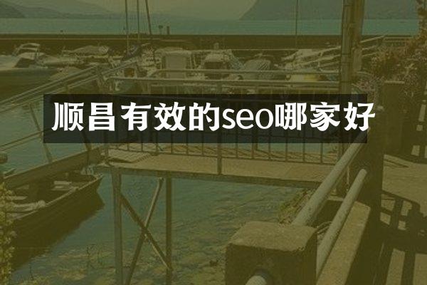顺昌有效的seo哪家好