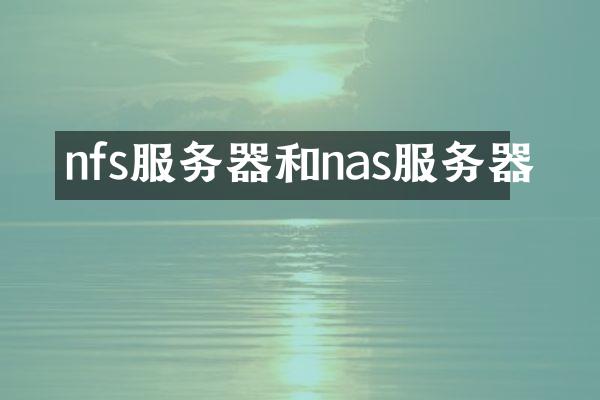 nfs服务器和nas服务器