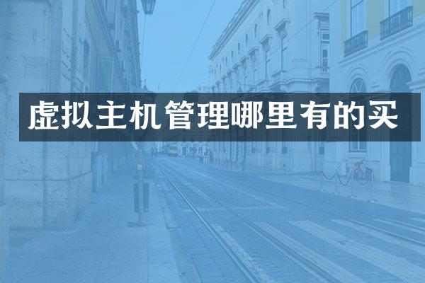 虚拟主机管理哪里有的买