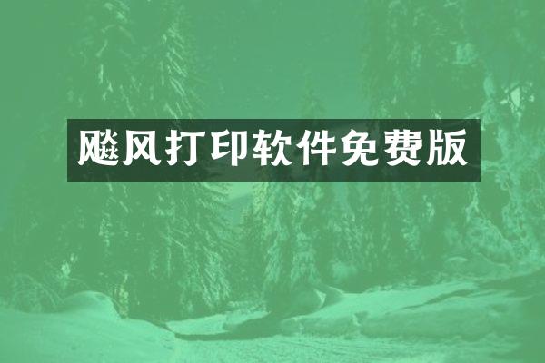 飚风打印软件免费版