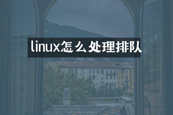 linux怎么处理排队