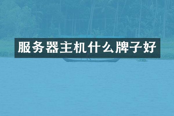 服务器主机什么牌子好