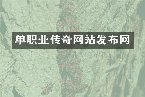 单职业传奇网站发布网