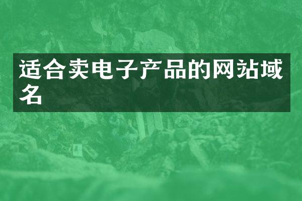 适合卖电子产品的网站域名