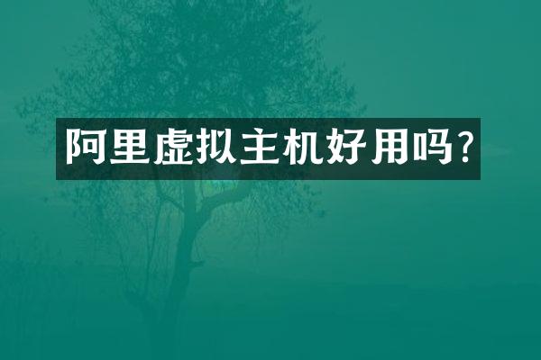 阿里虚拟主机好用吗?