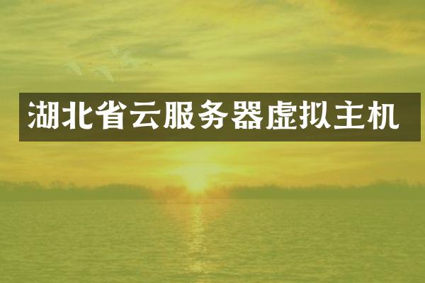 湖北省云服务器虚拟主机