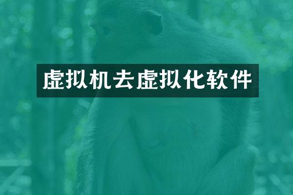 虚拟机去虚拟化软件