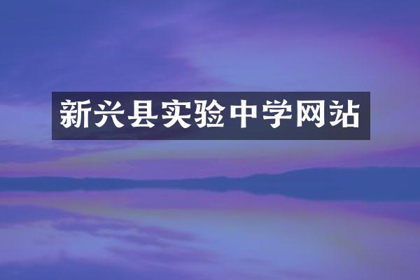 新兴县实验中学网站
