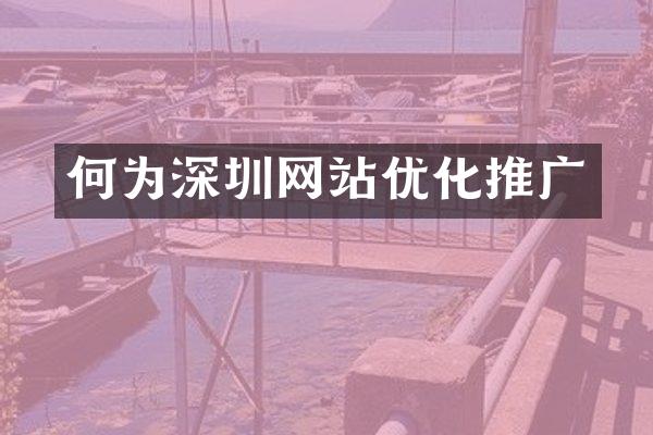 何为深圳网站优化推广