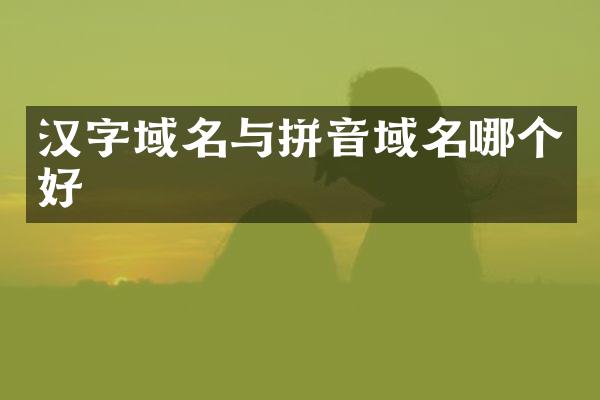 汉字域名与拼音域名哪个好
