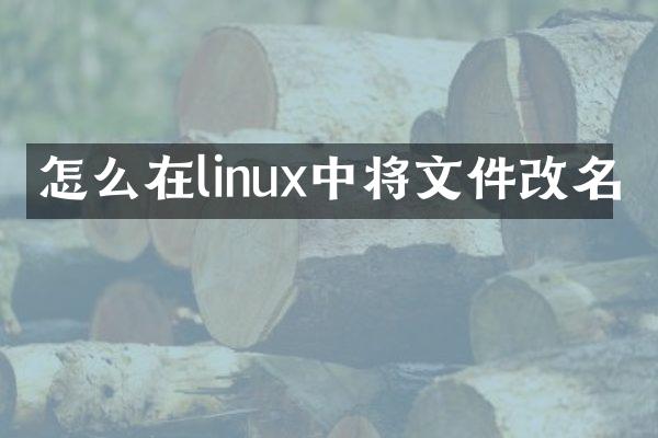 怎么在linux中将文件改名