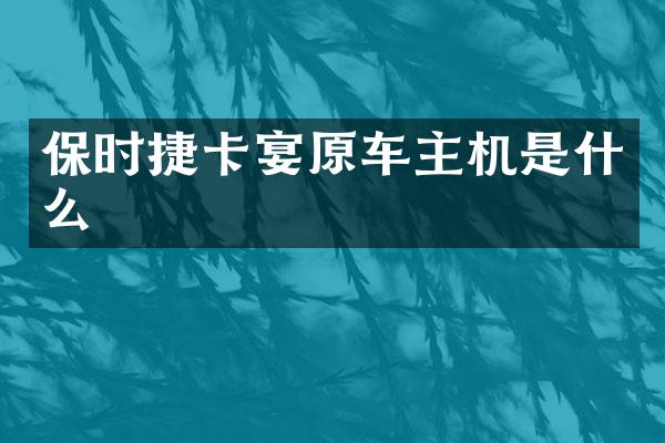保时捷卡宴原车主机是什么
