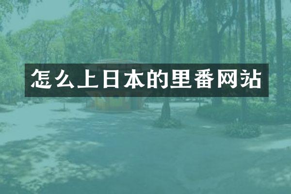 怎么上日本的里番网站