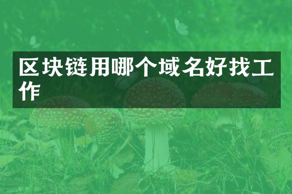 区块链用哪个域名好找工作