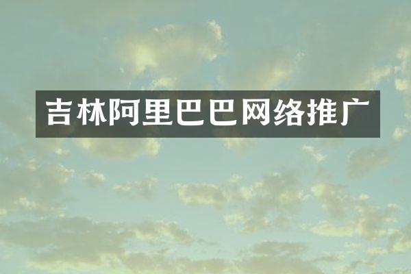 吉林阿里巴巴网络推广