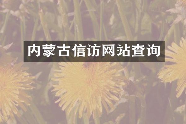 内蒙古信访网站查询