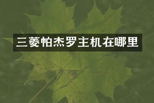 三菱帕杰罗主机在哪里