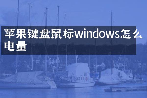 苹果键盘鼠标windows怎么看电量