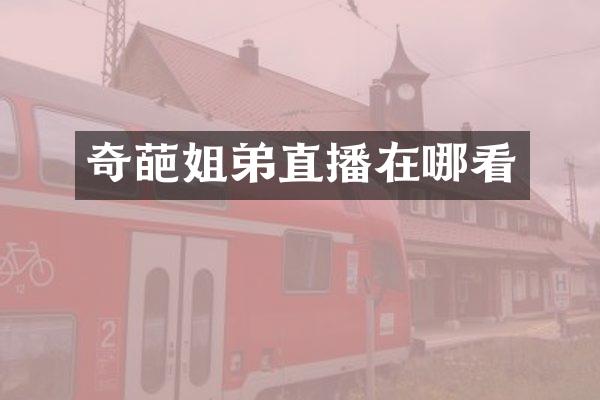 奇葩姐弟直播在哪看