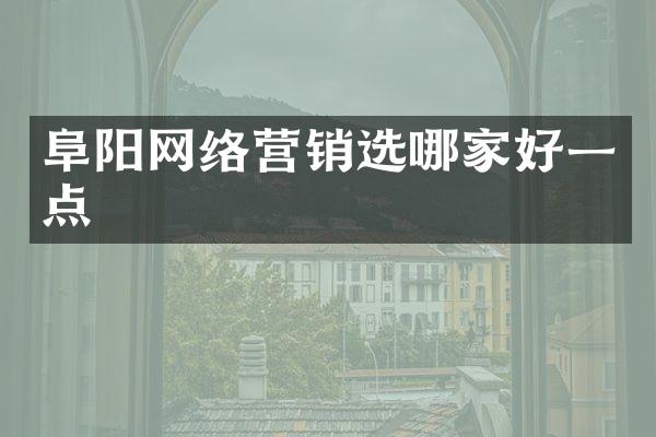 阜阳网络营销选哪家好一点