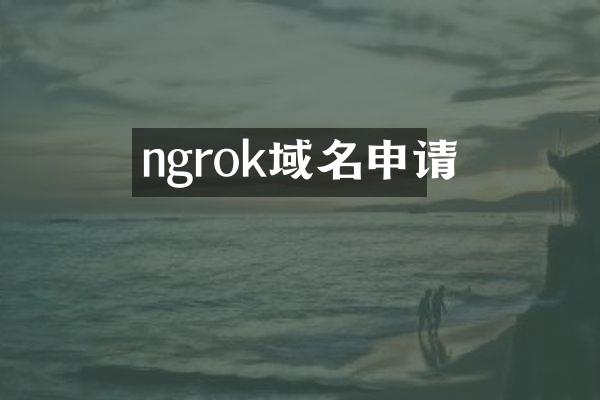 ngrok域名申请