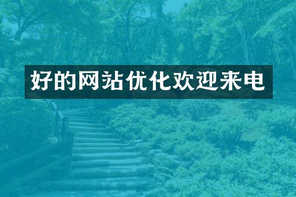 好的网站优化欢迎来电