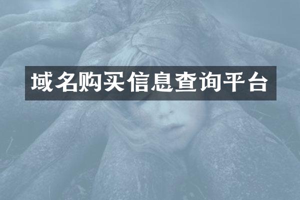 域名购买信息查询平台