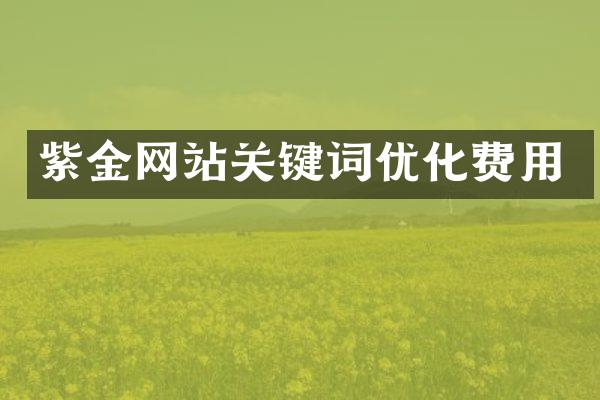 紫金网站关键词优化费用