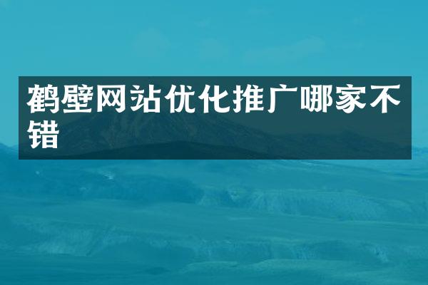 鹤壁网站优化推广哪家不错