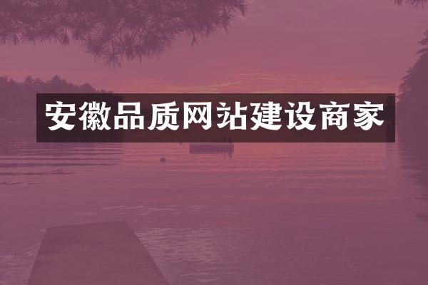 安徽品质网站建设商家