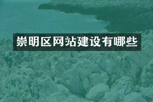 崇明区网站建设有哪些