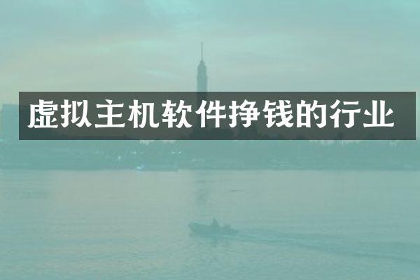 虚拟主机软件挣钱的行业
