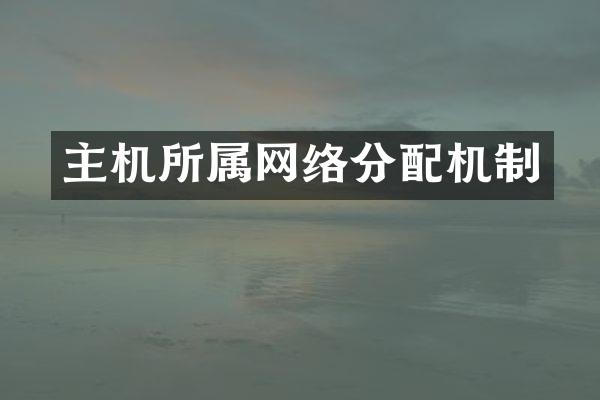 主机所属网络分配机制