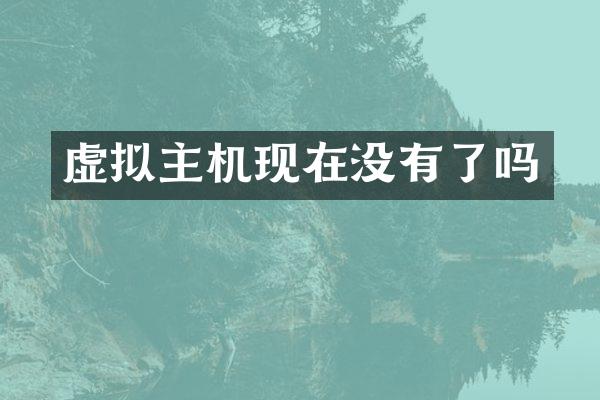 虚拟主机现在没有了吗