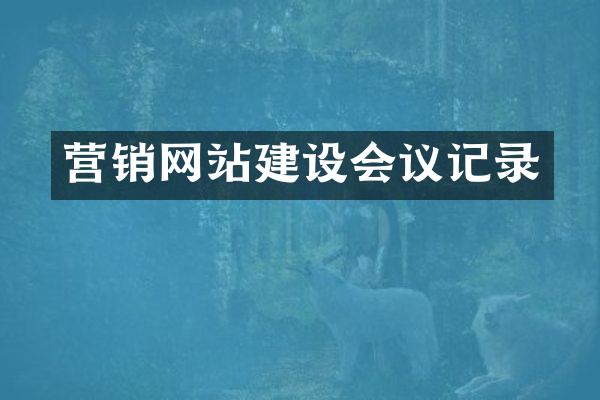 营销网站建设会议记录