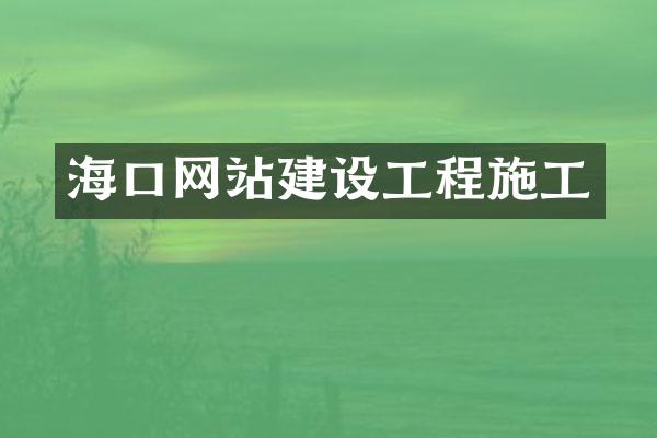 海口网站建设工程施工